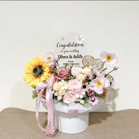 Bloom Box Akrilik Ucapan Wedding Cilandak